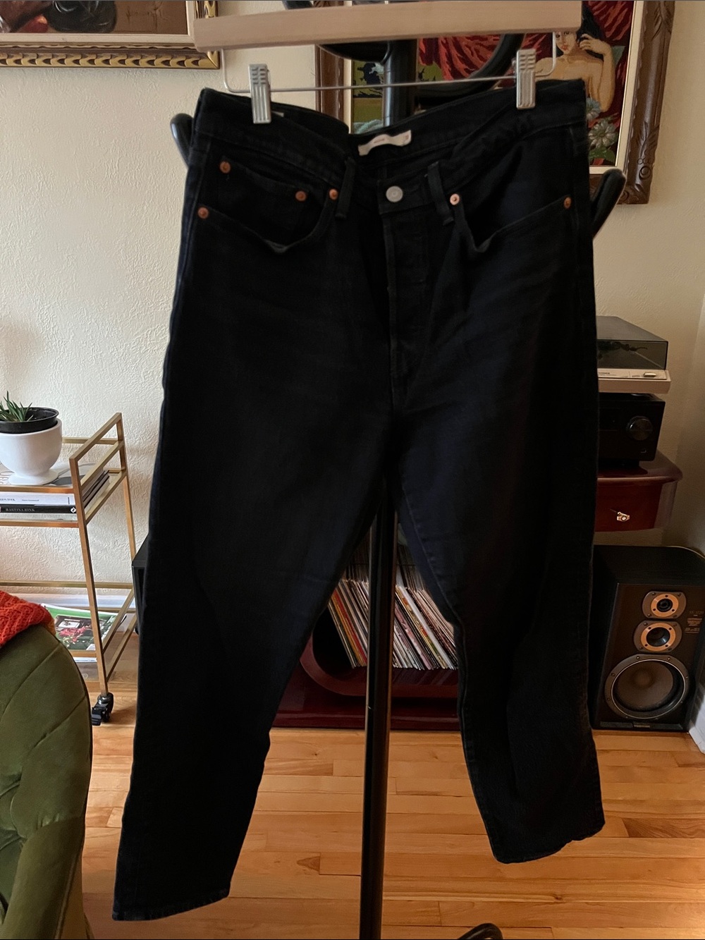 Levi's wedgie Straight Leg Women's Jeans — Black